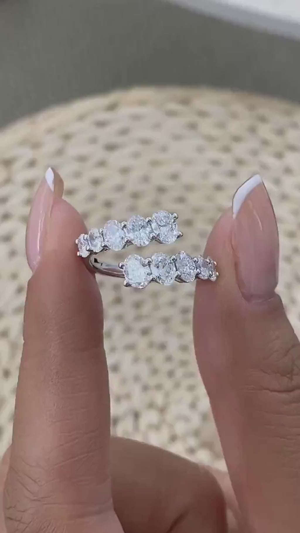 Arielle 1.9 Oval Lab-Grown Diamond Special, Half-Eternity Ring
