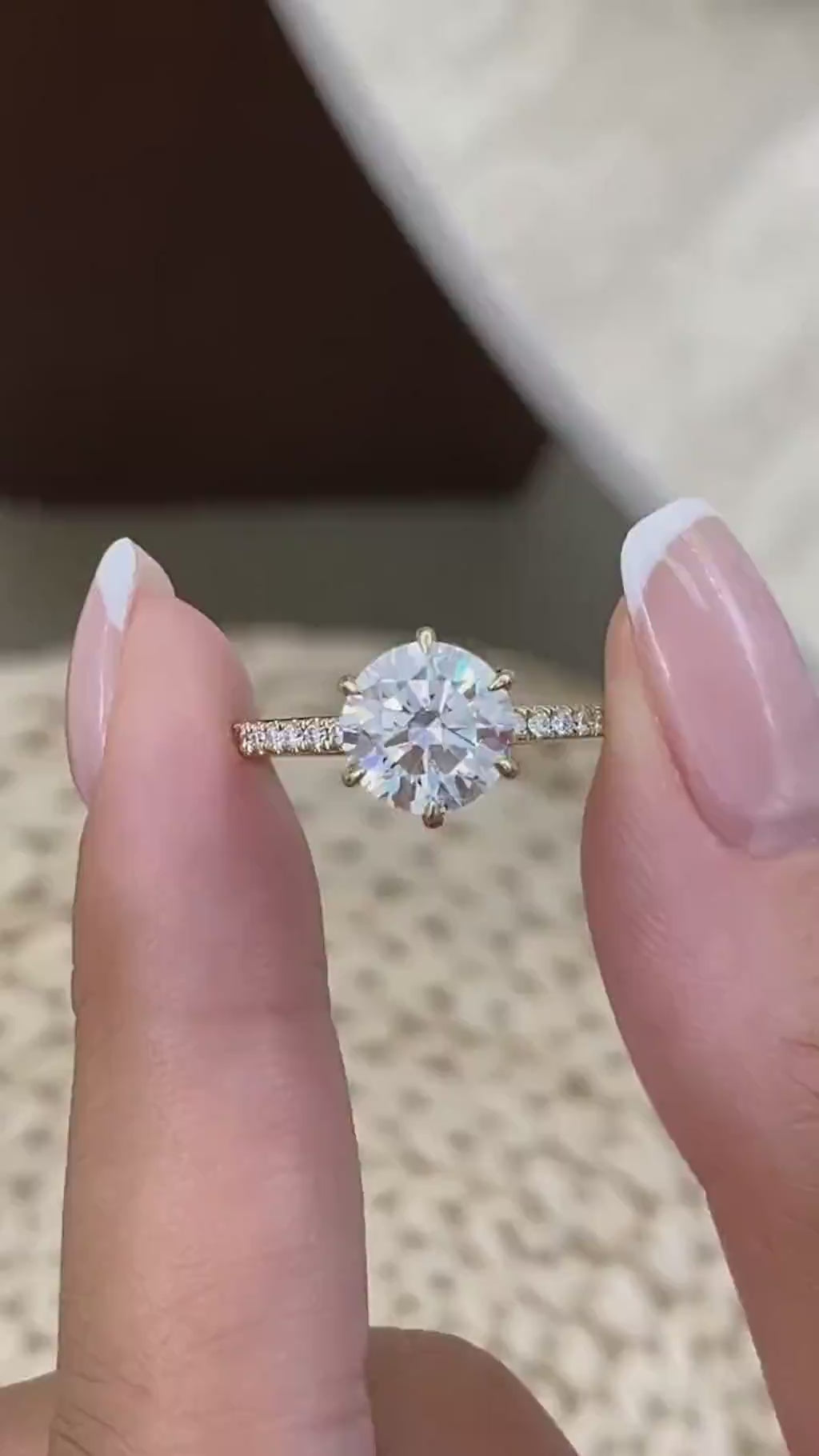 Morgan 2.4 Round Lab-Grown Diamond Side Stone Engagement Ring