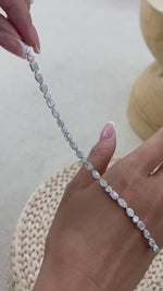Jill 6.7 Round,Emerald,Marquise,Oval Lab-Grown Diamond Tennis, Bezel Bracelet
