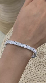 Christina 19.4 Emerald Lab-Grown Diamond Tennis Bracelet